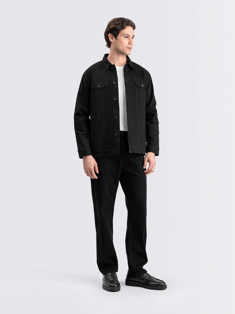 Trucker Canvas Jacket Black