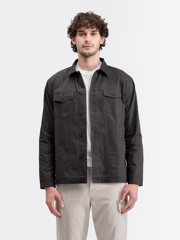 Trucker Canvas Jacket Dark Gray