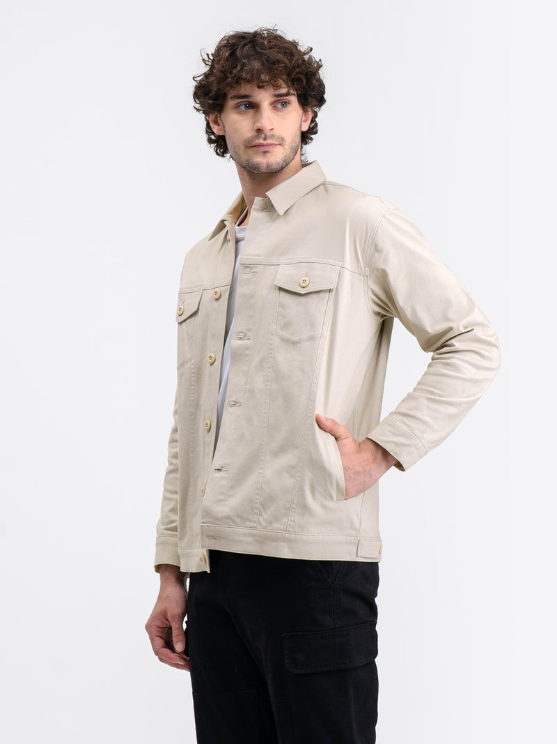 Trucker Canvas Jacket Light Cream