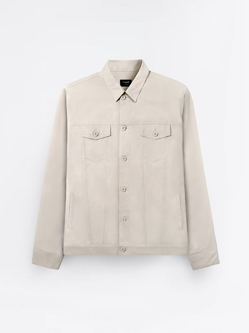 Trucker Canvas Jacket Light Cream