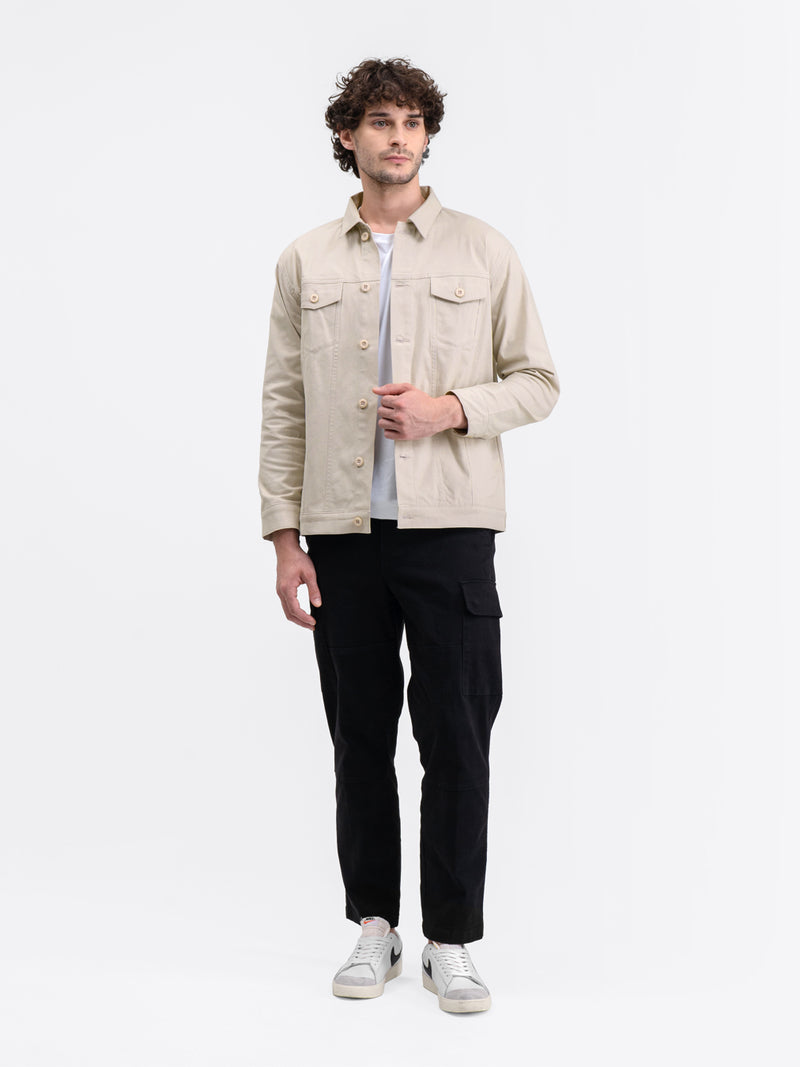 Trucker Canvas Jacket Light Cream