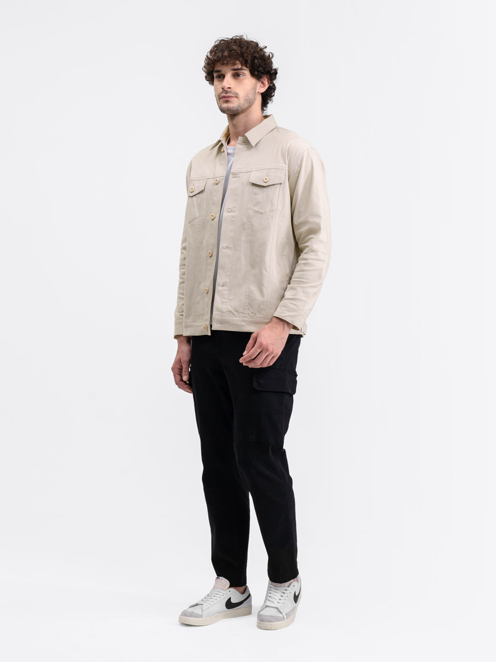 Trucker Canvas Jacket Light Cream