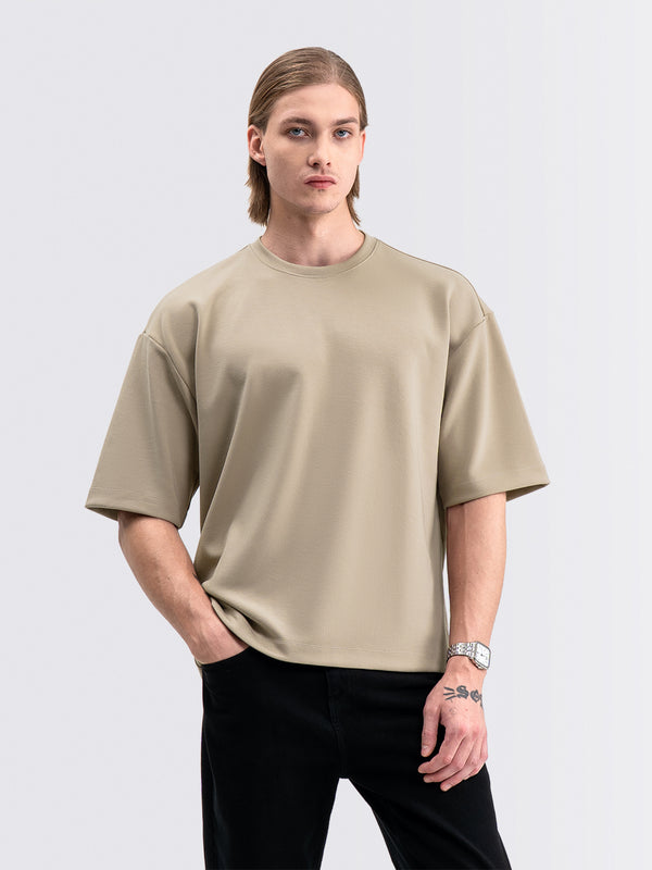 Wide Oversized Tee Latte