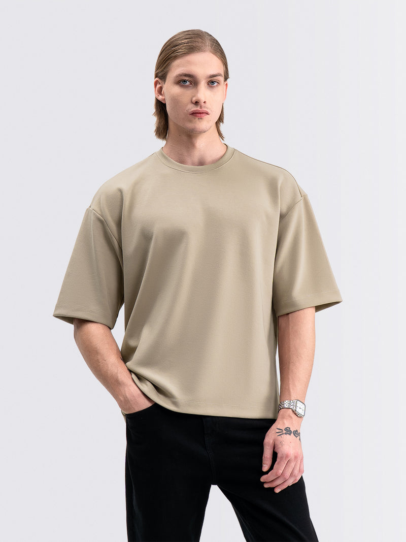 Wide Oversized Tee Latte