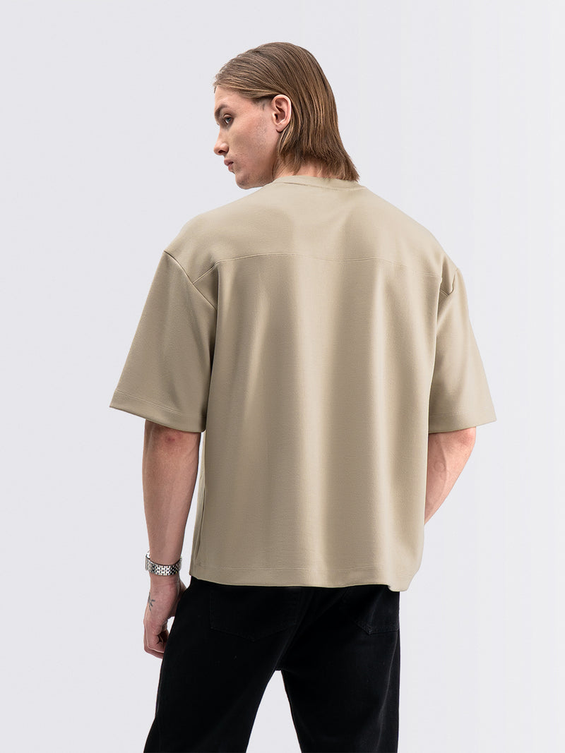 Wide Oversized Tee Latte