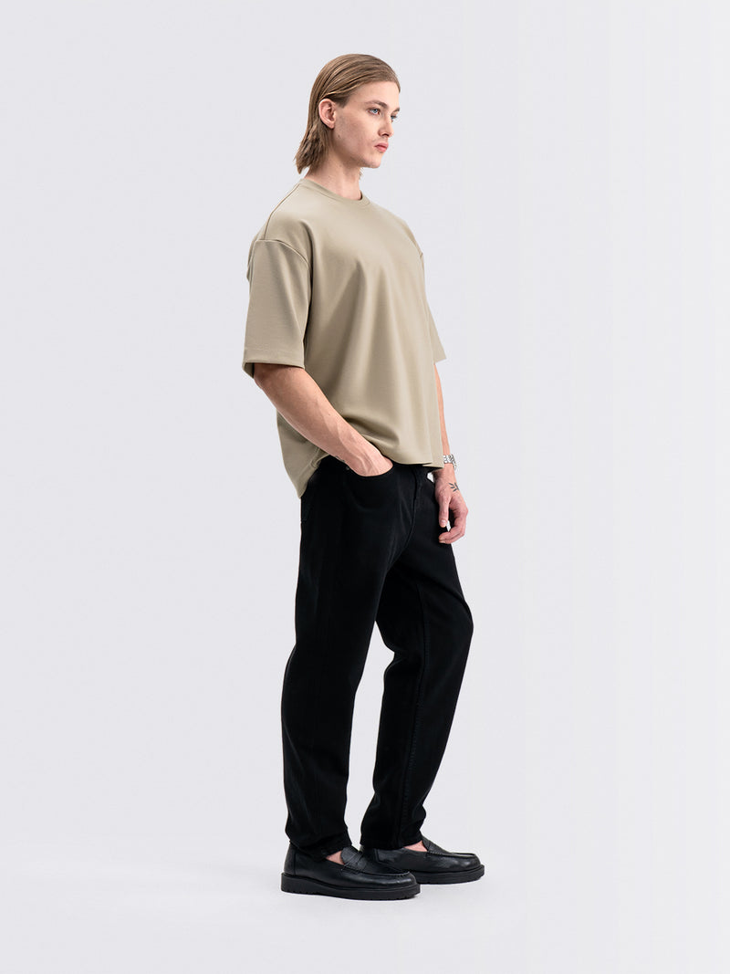Wide Oversized Tee Latte