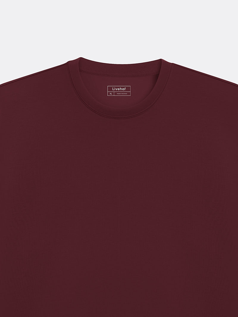 Wide Oversized Tee Wine