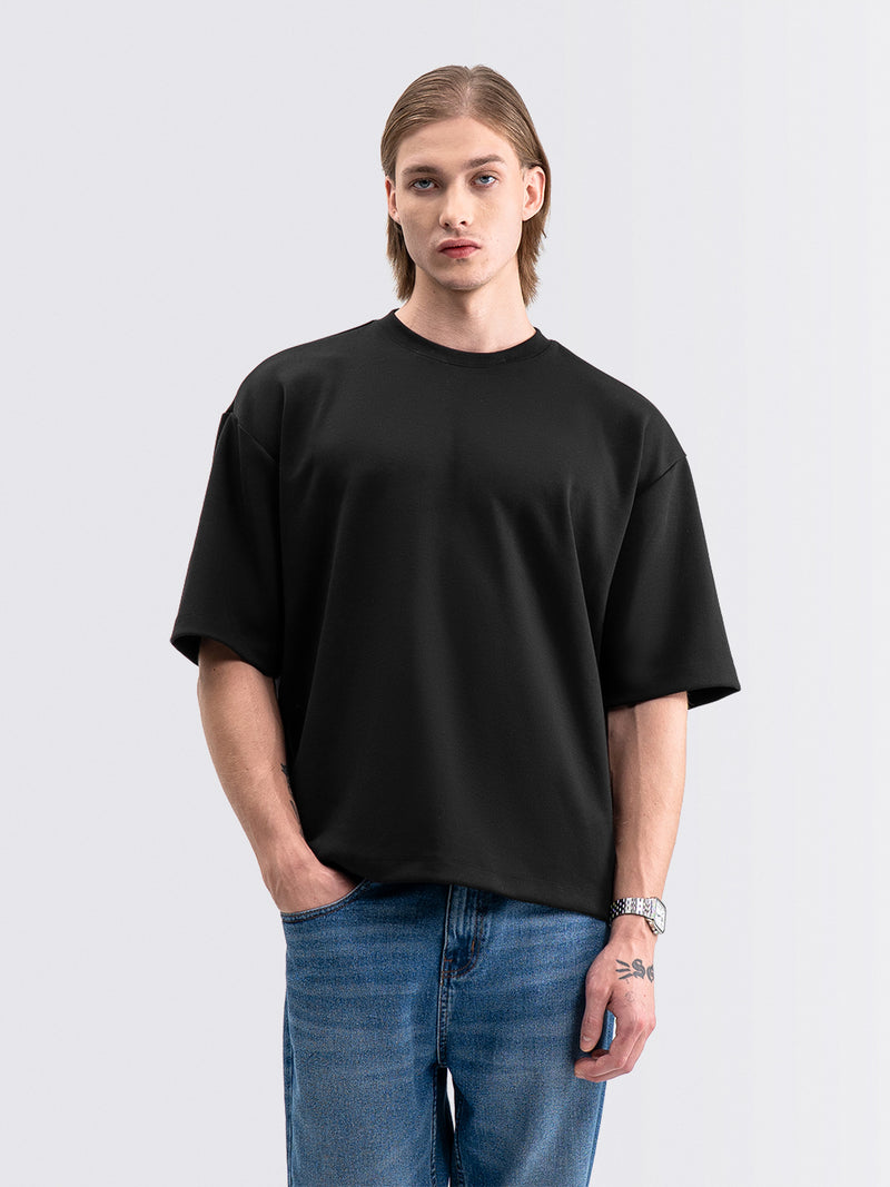 Wide Oversized Tee Black