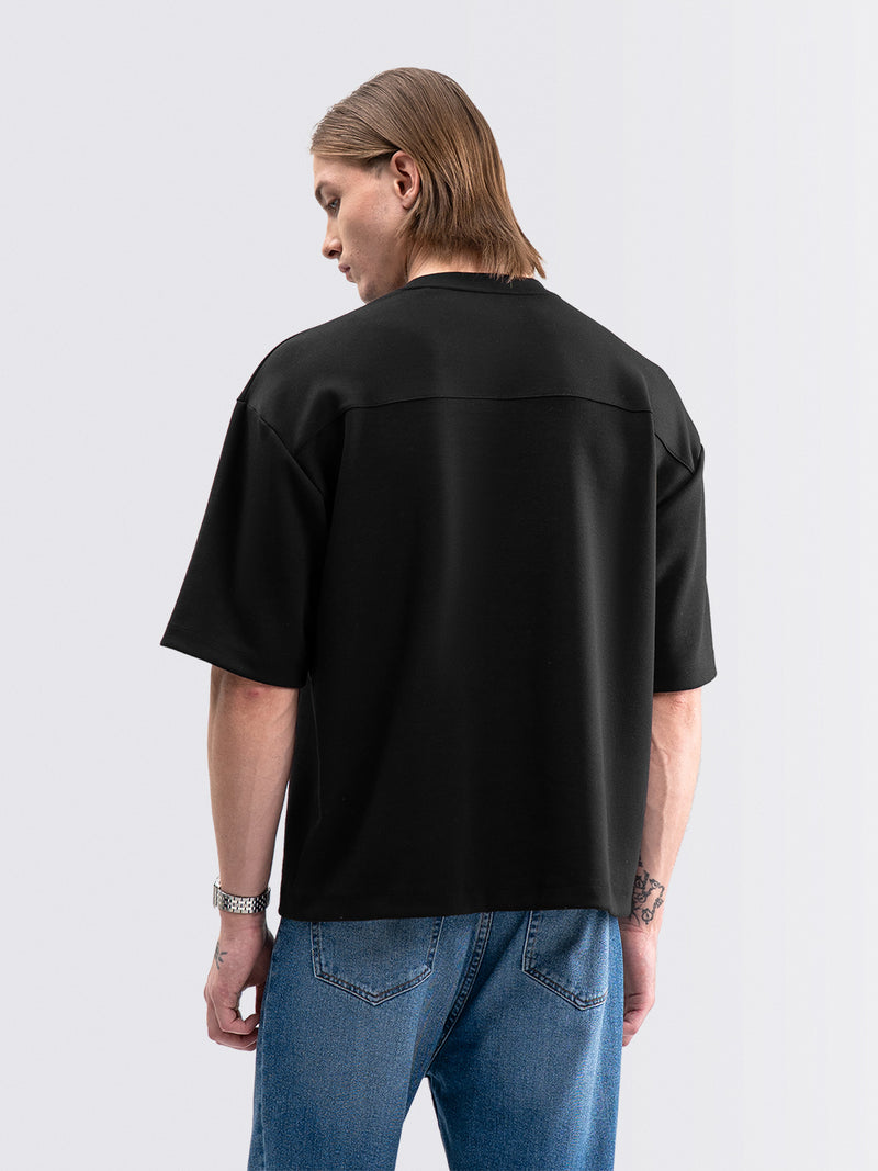 Wide Oversized Tee Black
