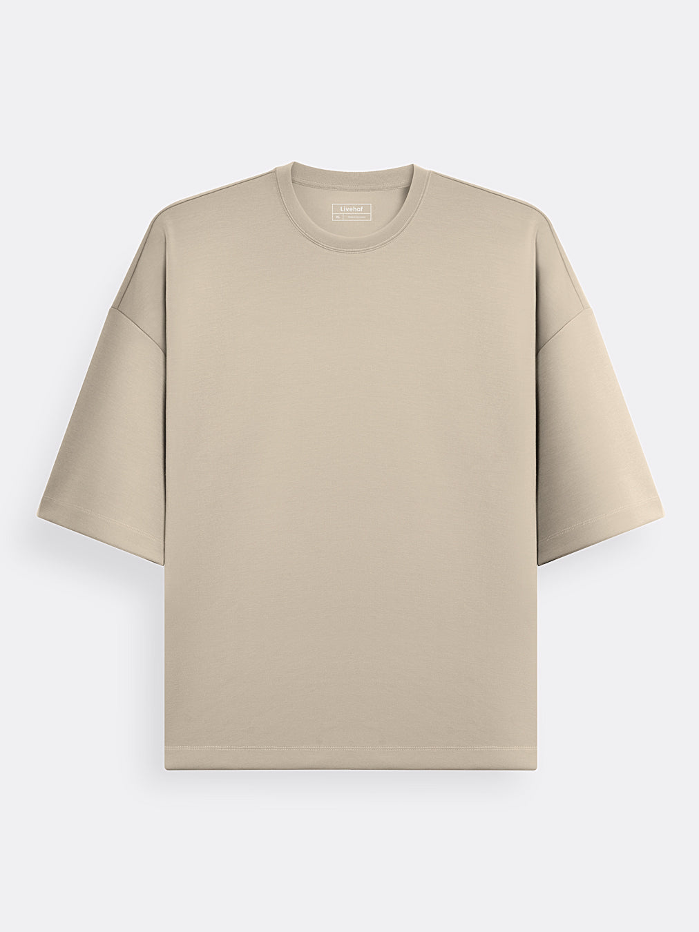Wide Oversized Tee Latte