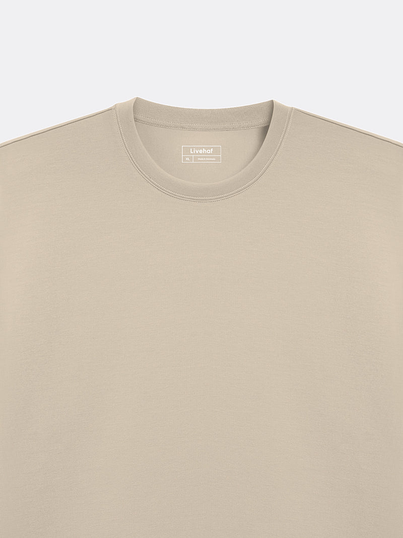 Wide Oversized Tee Latte