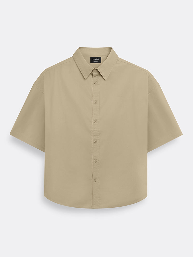 Boxy Short Shirt Latte
