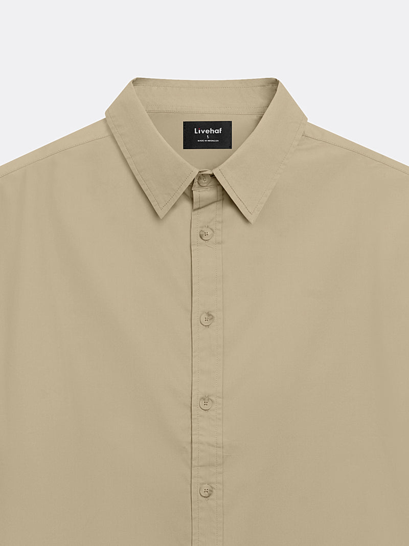 Boxy Short Shirt Latte