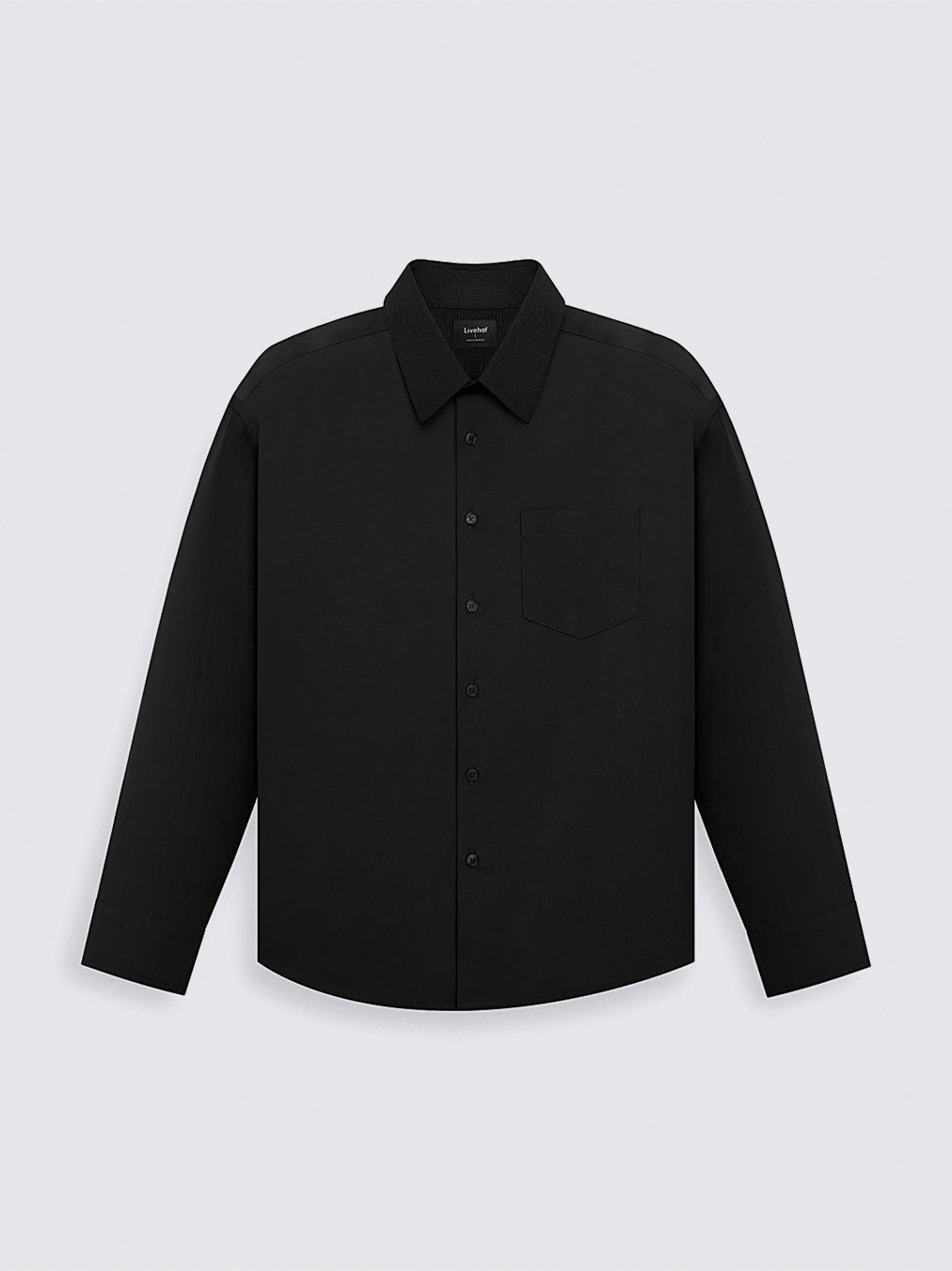 Iron Free Long Shirt Black