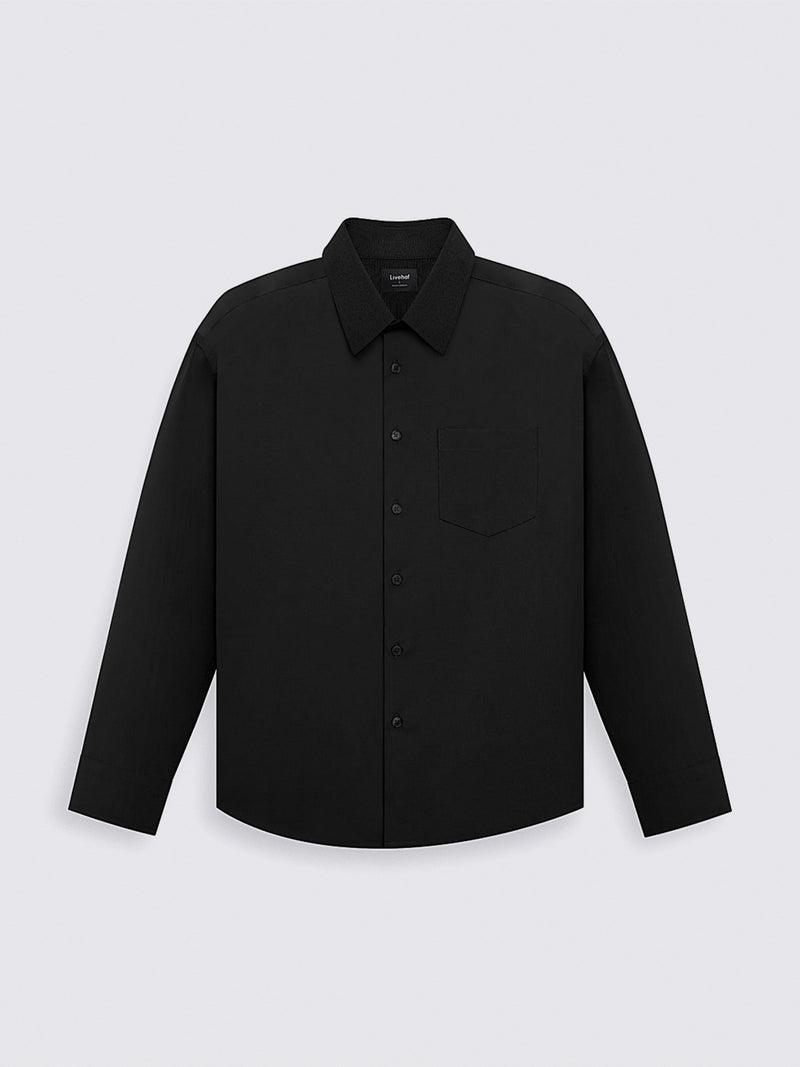 Iron Free Long Shirt Black