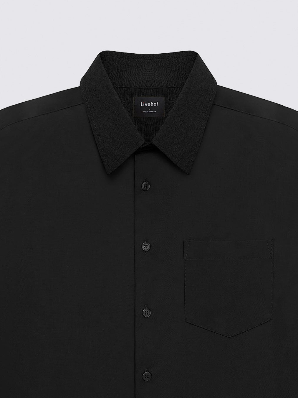 Iron Free Long Shirt Black