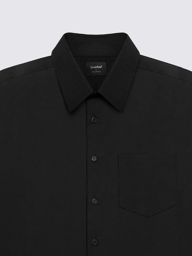 Iron Free Long Shirt Black
