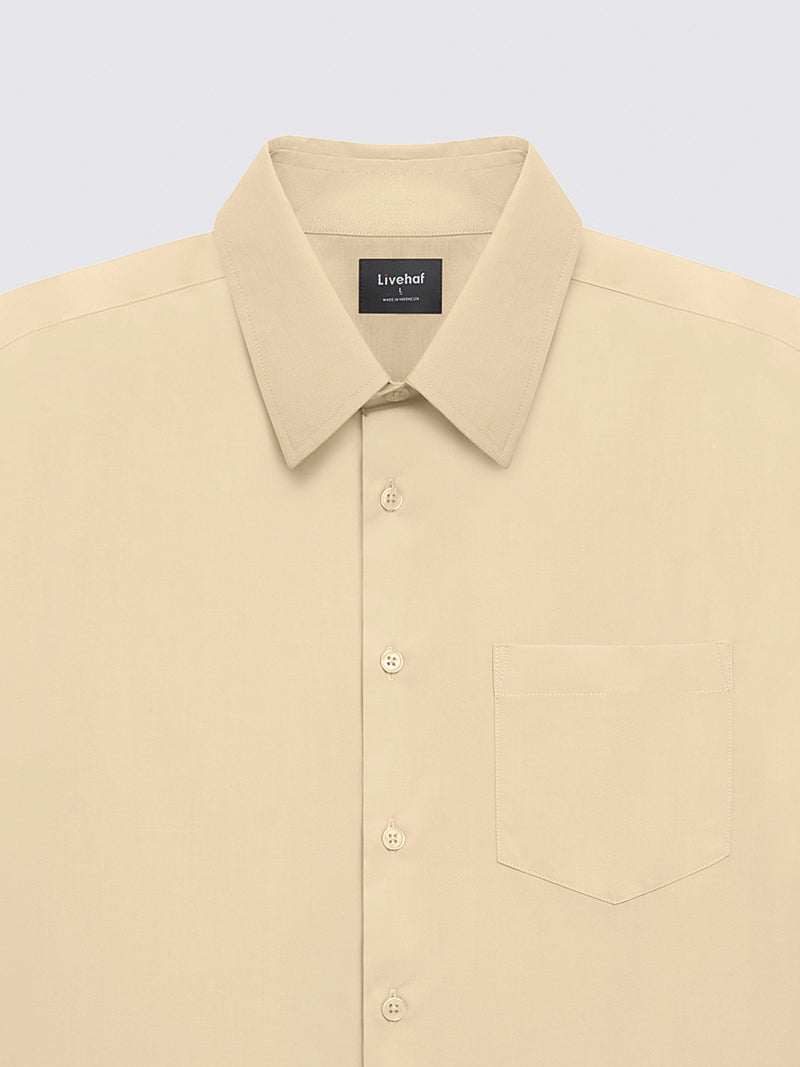 Iron Free Long Shirt Khaki
