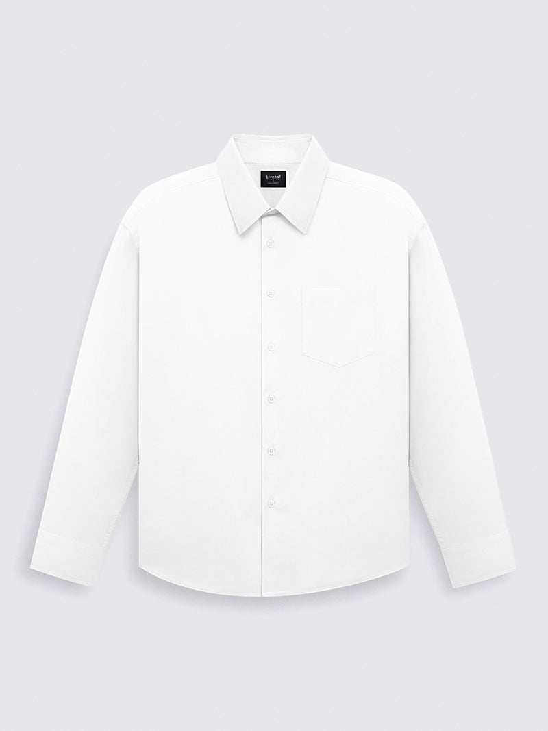 Iron Free Long Shirt White