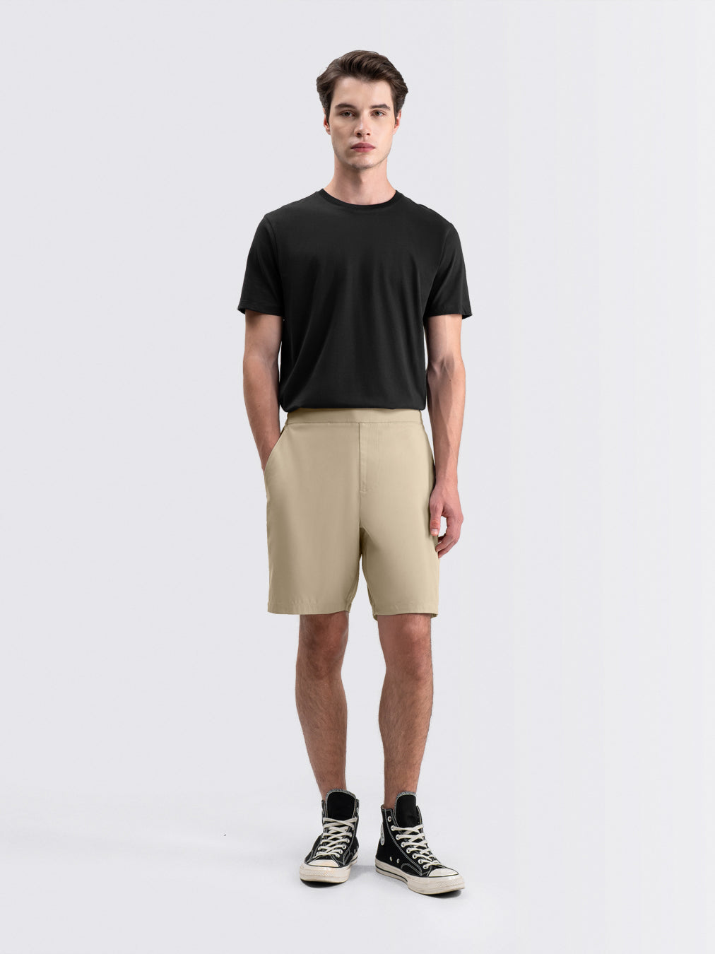 Tapered Flex Shorts Beige