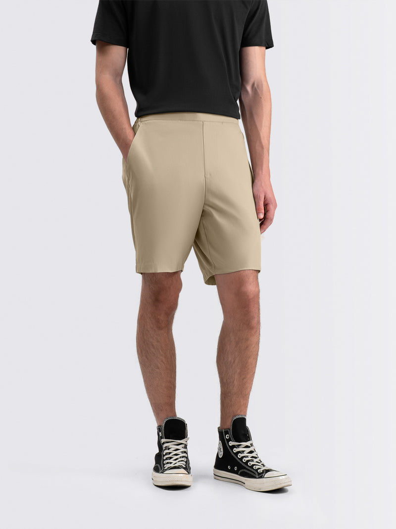 Tapered Flex Shorts Beige