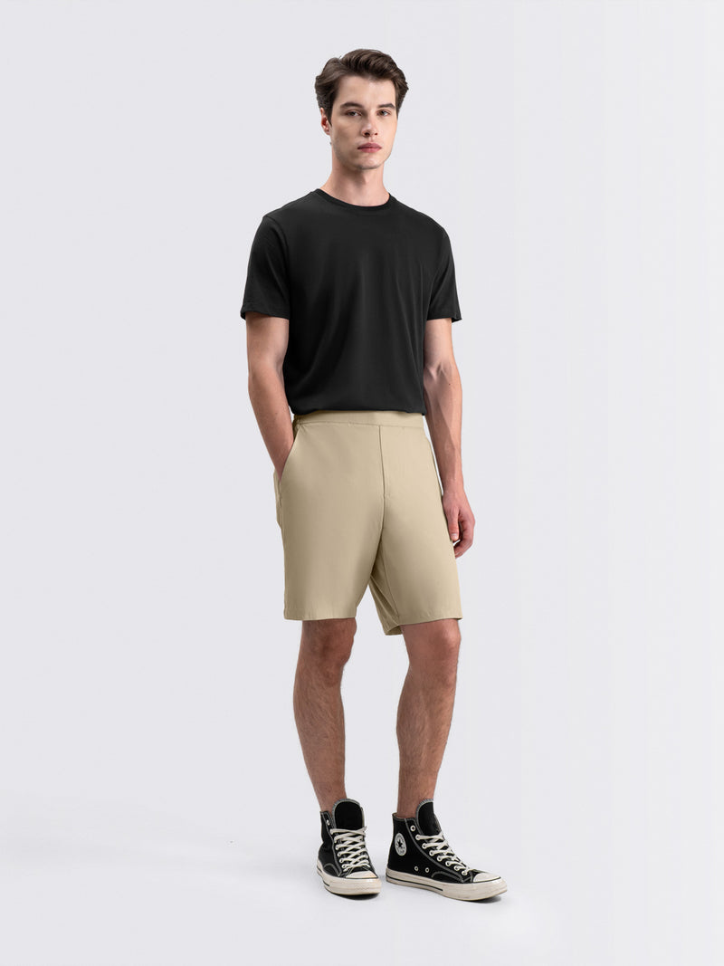 Tapered Flex Shorts Beige